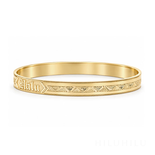 Nalu 14k gold Hawaiian Heirloom Bracelet
