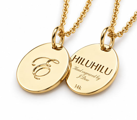 Hand Engraved Initial Pendant