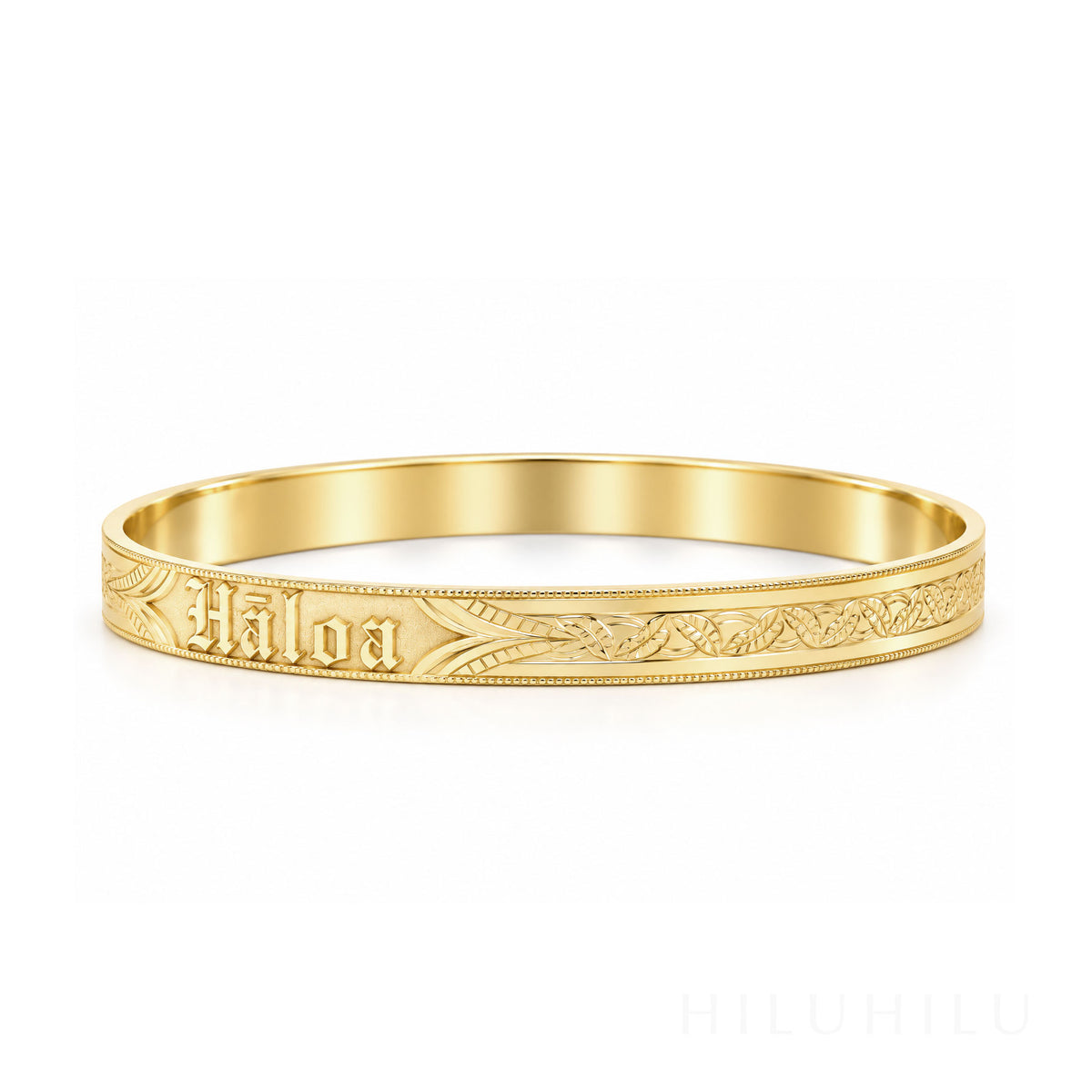 Hāloa 14k gold Hawaiian Heirloom Bangle Bracelet
