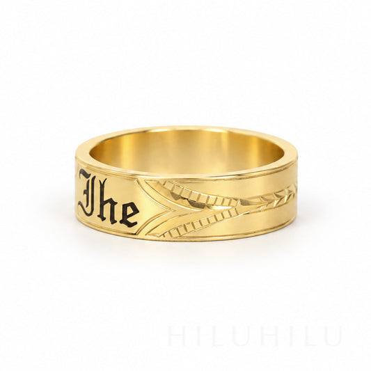 Ihe Kākaʻi 14k gold Hawaiian Heirloom Ring