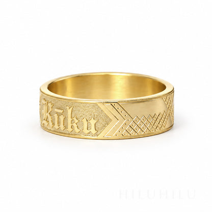 Kūkuluokalani 14k gold Hawaiian Heirloom Ring