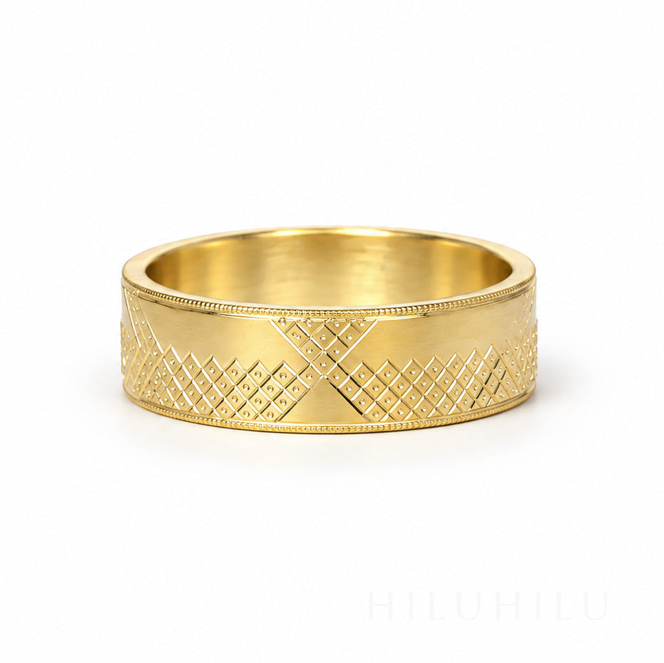 Kūkuluokalani 14k gold Hawaiian Heirloom Ring