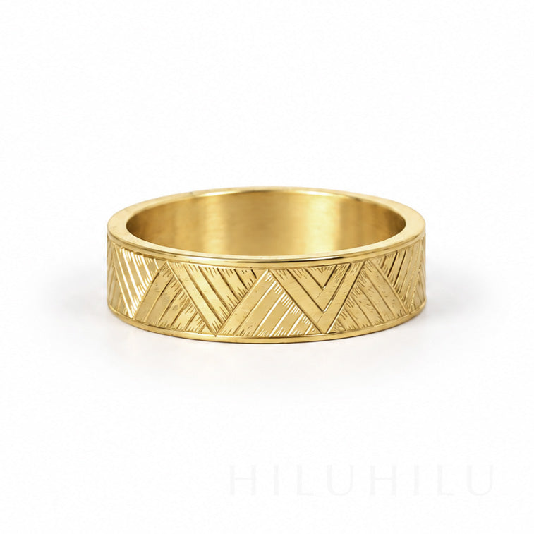 Ka Ulana Lauhala 14k gold Hawaiian Heirloom Ring