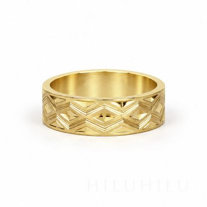 Maka Upena 14k gold Hawaiian Heirloom Ring