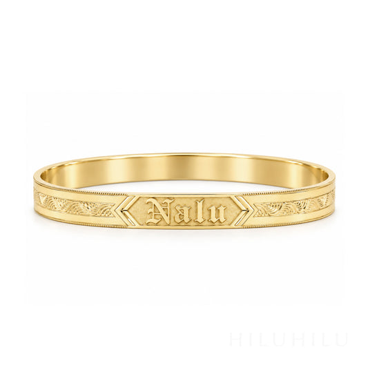 Nalu 14k gold Hawaiian Heirloom Bracelet